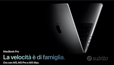 MacBook Pro M4 M5 Pro e M4 M5Max Nuovi disponibili