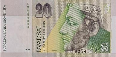 banconota 20 korun Slovacchia