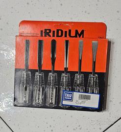 Set 6 scalpelli sgorbie per legno Iridium 