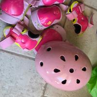 set protezioni pattinaggio bambina