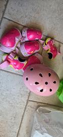 set protezioni pattinaggio bambina