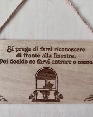 Targhetta fuori porta