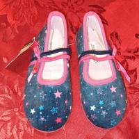 Pantofole bambina n. 25 blu rosa con stelline