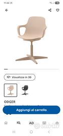Scrivania e sedia girevole Ikea (usate)
