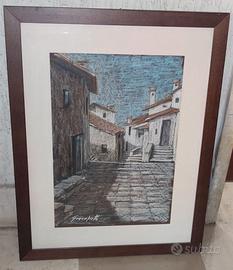 Quadro Giacopetti Giovanni "Veduta di OPI"