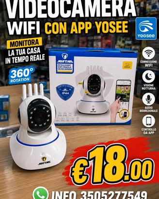 Videocamera wifi con app Yosee 