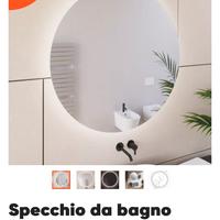 Specchio tondo con luce integrata 110cm