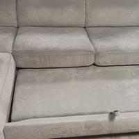 DIVANO ANGOLARE 5/6 POSTI + POUF + PENISOLA