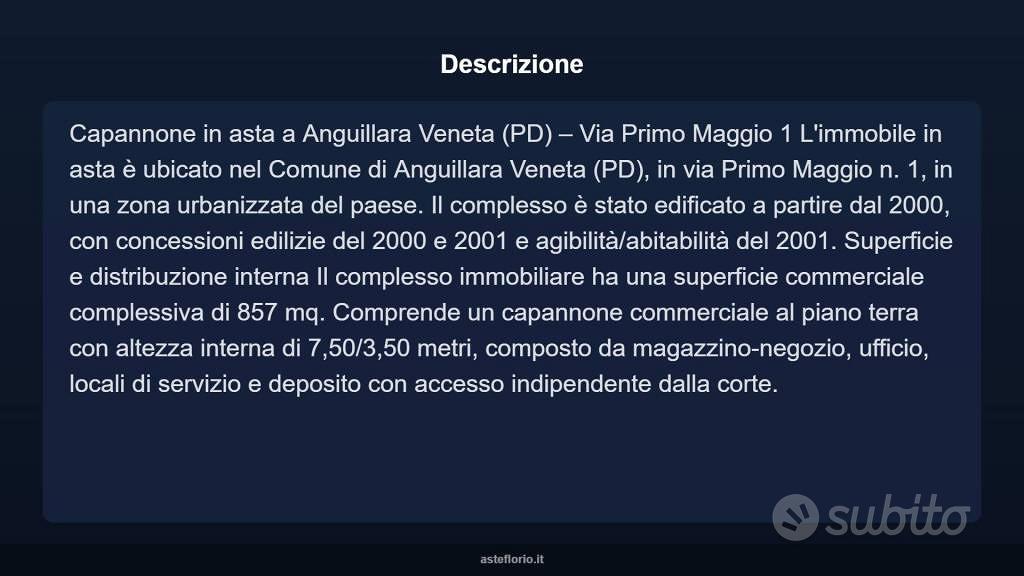 Immobile in asta di 857 m² a Anguillara Veneta - Vista 4
