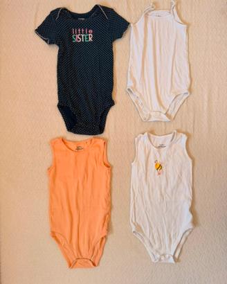 Lotto 4 Body Bimba 12-18 Mesi Fagottino