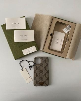 Cover iPhone 12 Mini Gucci tessuto GG Ophidia