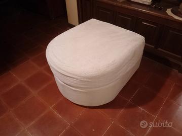 Puff poggiapiedi bianco grande 