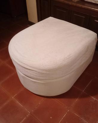 Puff poggiapiedi bianco grande 