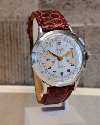 Revue Cronografo Vintage Acciaio Cal. Angelus 215