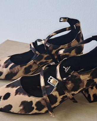 scarpe basse leopardate taglia 37