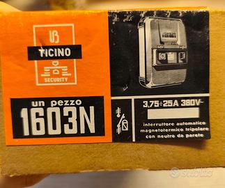 Interruttore magnetotermico BTicino 1603N Vintage.