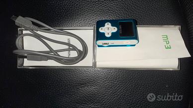 1 LETTORE MP3 Musica Player PORTATILE ricarica USB