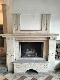 Rivestimento Camino Travertino