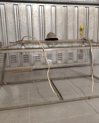 lampadario da esterno in ferro e vetro