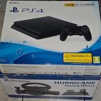 Ps4 completa di tutto + volante hurricane