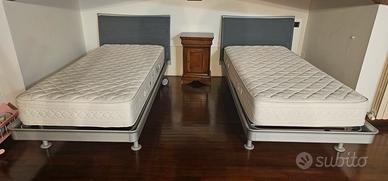 2 letti singoli bontempi con materasso ortopedico
