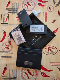 Portacarte Armani exchange blu nuovo con cartellin