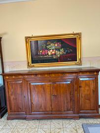 Credenza in legno massello con intarsi