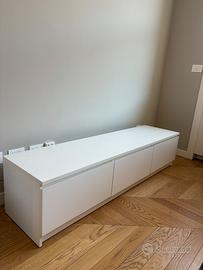 Madia TV bianca 3 ante, stile moderno