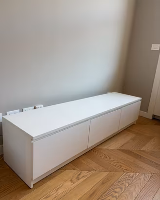 Madia TV bianca 3 ante, stile moderno