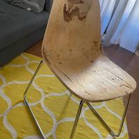 Sedie acciaio e legno