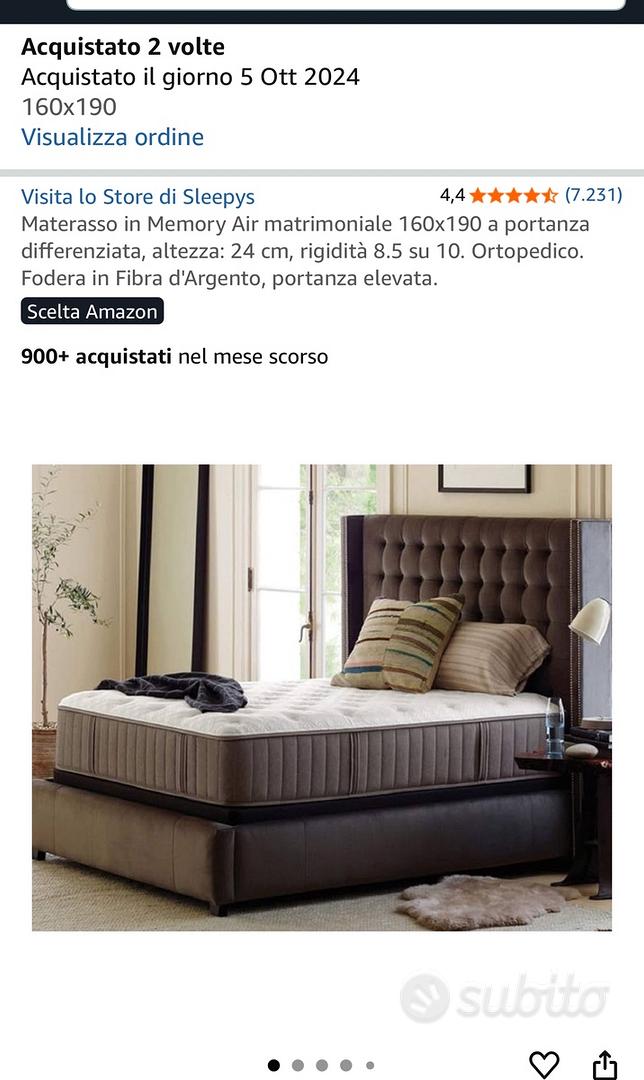 Materasso Memory Air Matrimoniale 160x190, Portanza Differenziata, 24 Cm Altezza - Foto 11