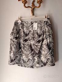 Gonna H&M stile pareo fantasia nero e bianco 