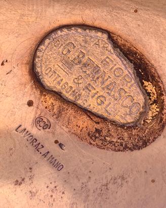 Biscottiero antico argenteria Bernasconi  Milano 
