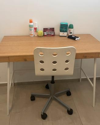 Scrivania lillasen e sedia ikea