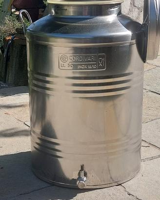2 Bidoni inox 50 litri