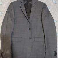 ABITO CERIMONIA GRIGIO SCURO TAGLIA 44/46 SLIM