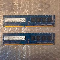 2x4GB RAM DDR3 UDIMM PC3-12800U 8GB tot SK hynix