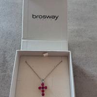 Brosway collana con croce collezione Fancy argento