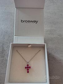 Brosway collana con croce collezione Fancy argento
