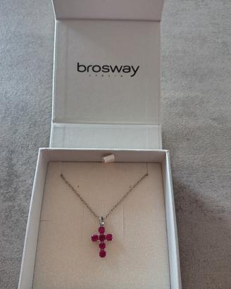 Brosway collana con croce collezione Fancy argento
