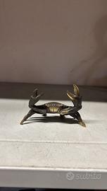 Statuetta Granchio in Bronzo Vintage 11x8