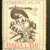 Francobollo Arte Italiana F. T. Martinetti 1976