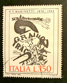 Francobollo Arte Italiana F. T. Martinetti 1976
