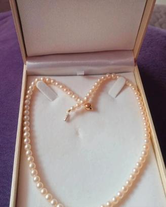 Collana perle e oro giallo 750 