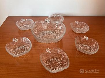Set Vintage 7 pz vetro a forma di "mela" M. Italy