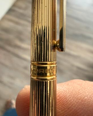 Penna a Sfera Vintage NOREX Godron Placcato Oro