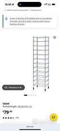 IKEA OMAR PORTABOTTIGLIE 48 BOTTIGLIE - 46 x36x181