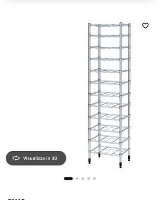 IKEA OMAR PORTABOTTIGLIE 48 BOTTIGLIE - 46 x36x181