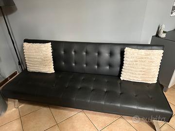 Divano ecopelle nero