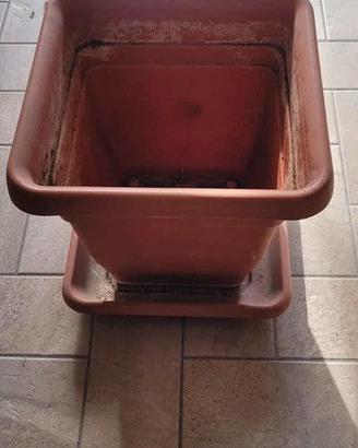 Vaso quadrato 25cm 2pezzi